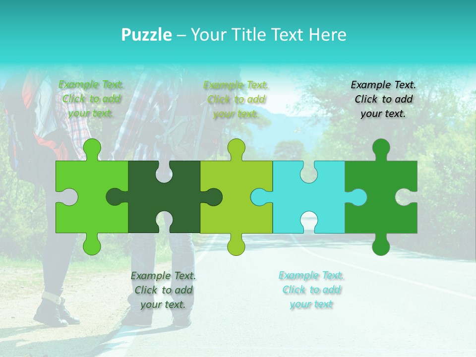 Attractive Bag Highway PowerPoint Template