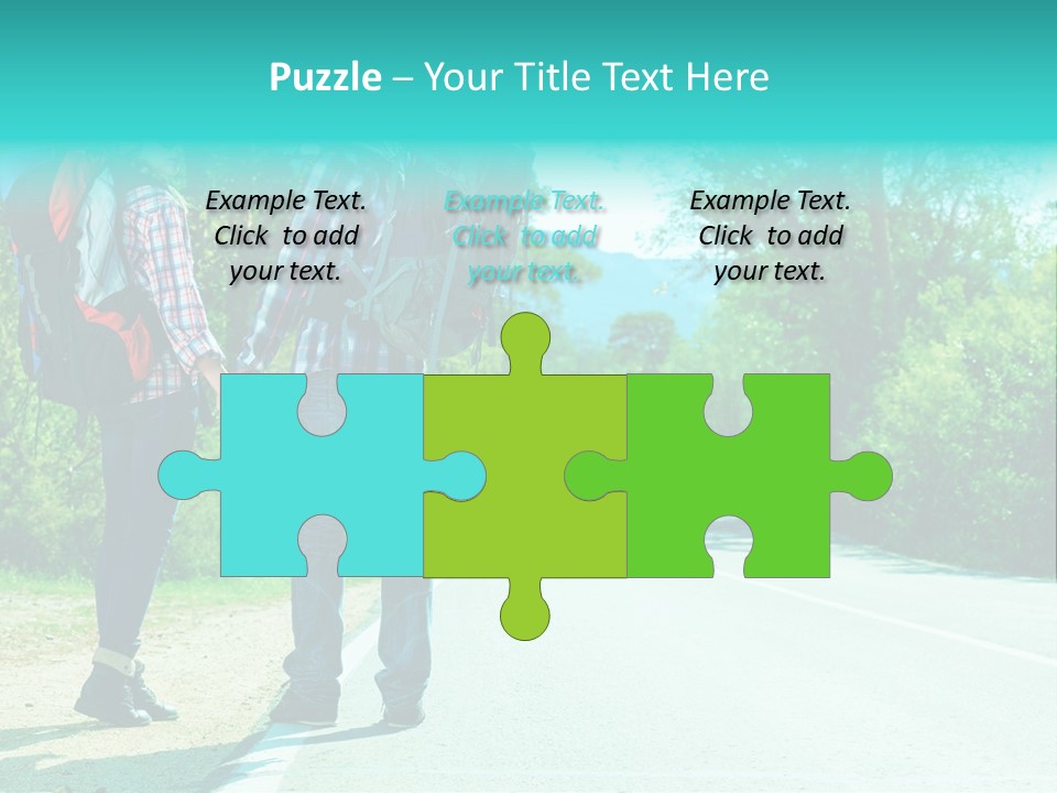 Attractive Bag Highway PowerPoint Template