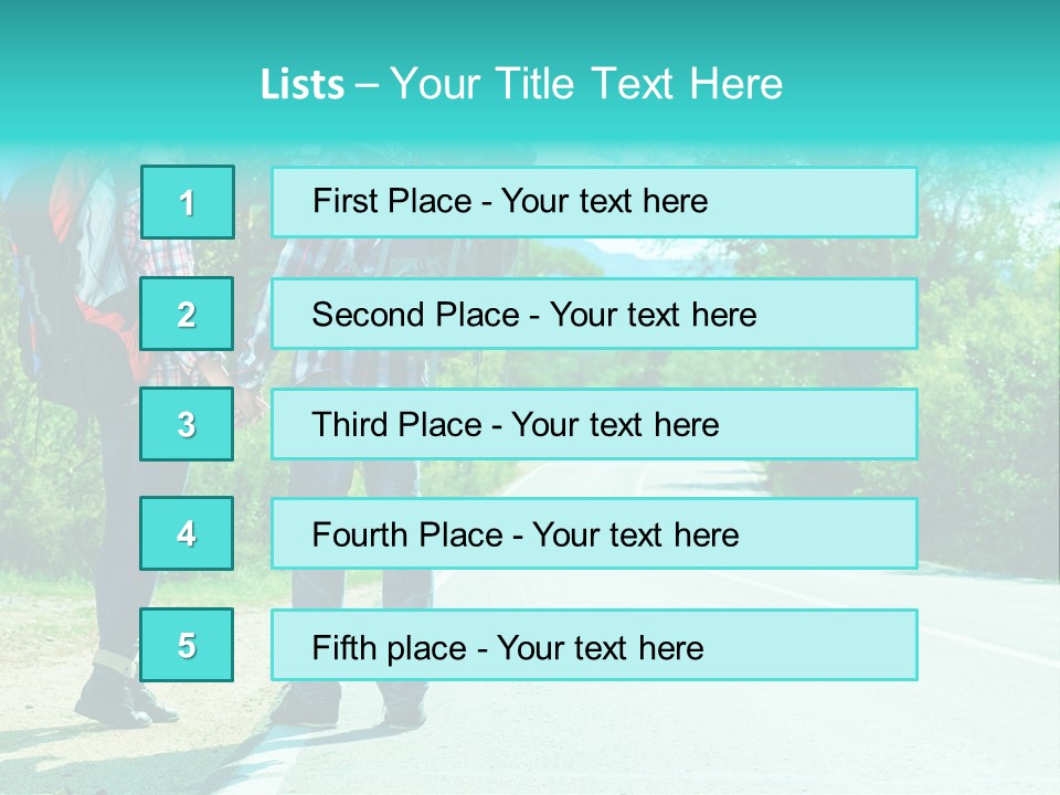 Attractive Bag Highway PowerPoint Template