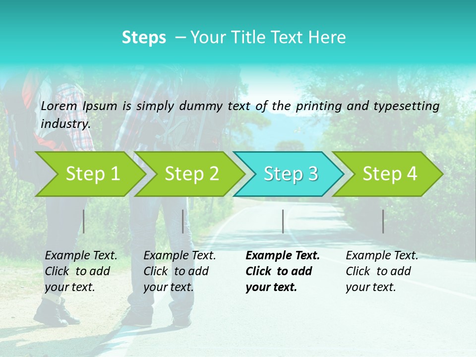 Attractive Bag Highway PowerPoint Template