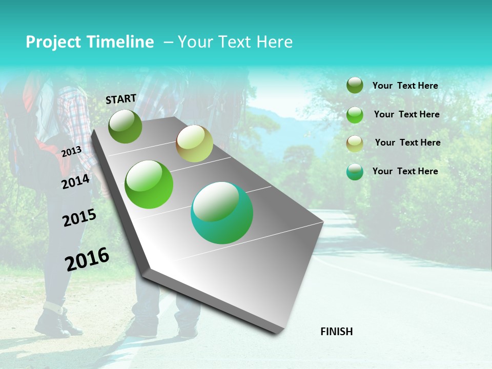 Attractive Bag Highway PowerPoint Template