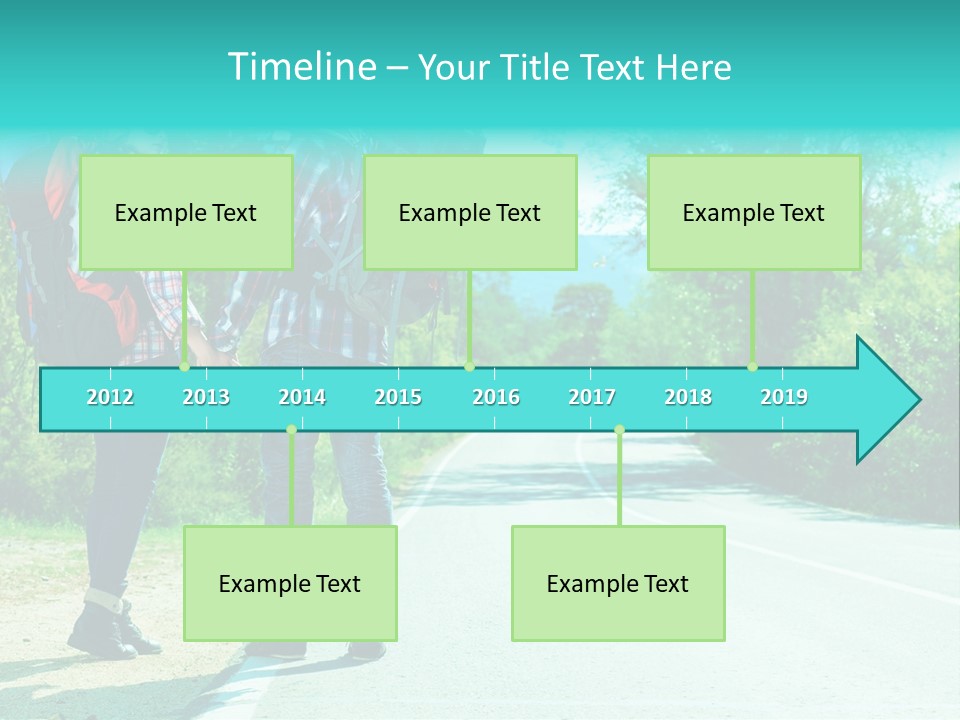 Attractive Bag Highway PowerPoint Template