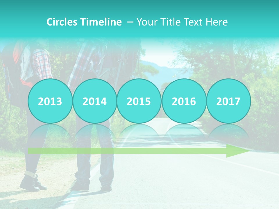 Attractive Bag Highway PowerPoint Template