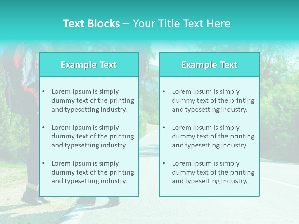 Attractive Bag Highway PowerPoint Template