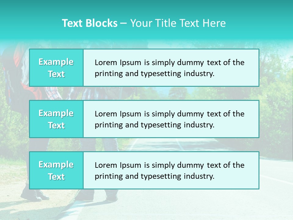 Attractive Bag Highway PowerPoint Template