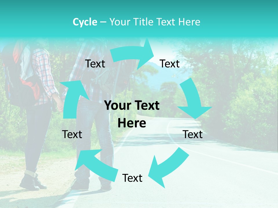 Attractive Bag Highway PowerPoint Template