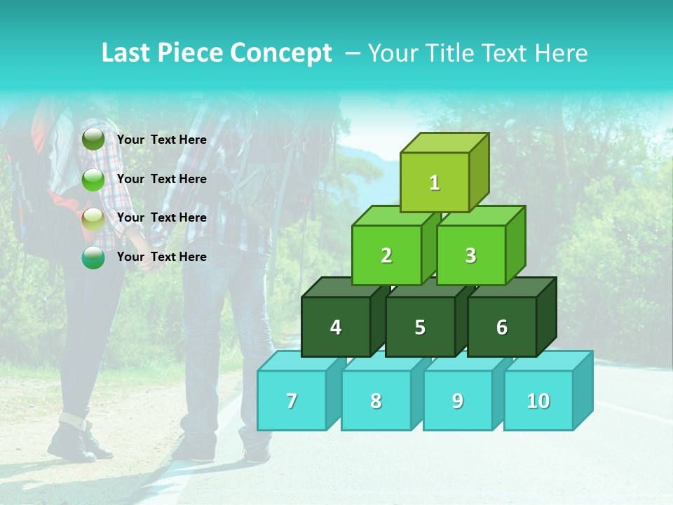 Attractive Bag Highway PowerPoint Template