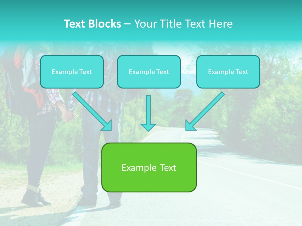 Attractive Bag Highway PowerPoint Template