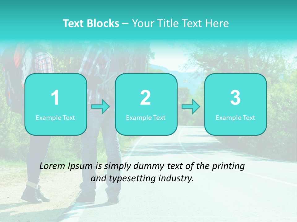 Attractive Bag Highway PowerPoint Template