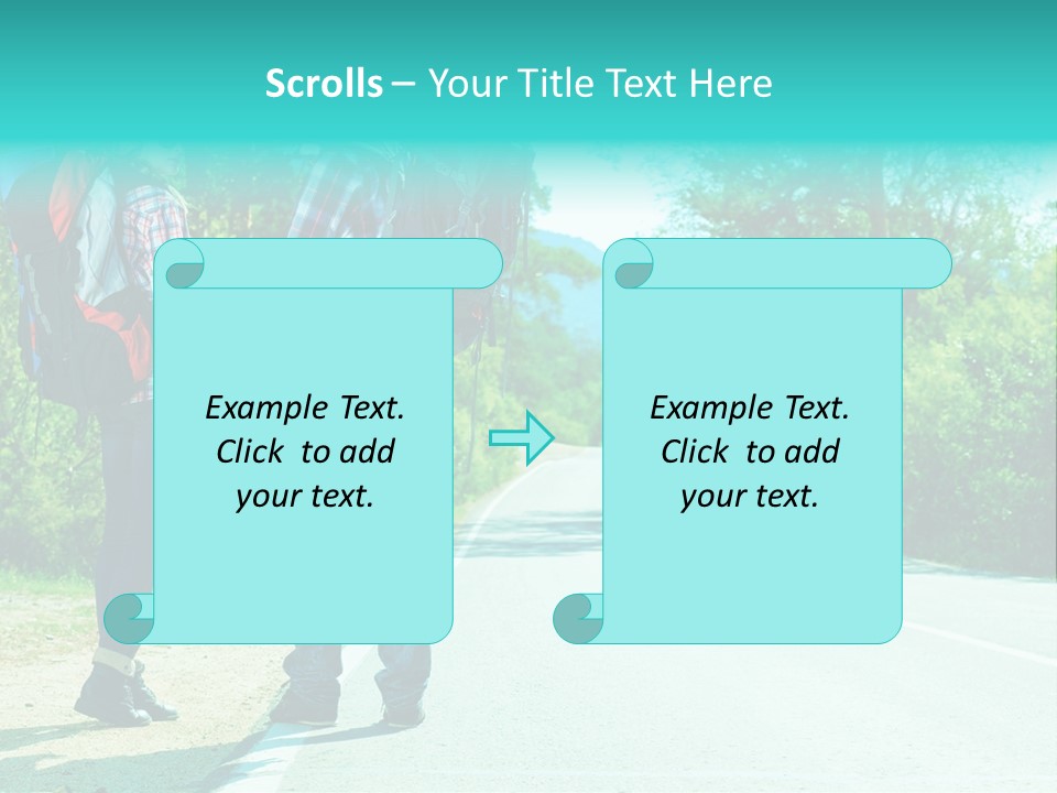 Attractive Bag Highway PowerPoint Template