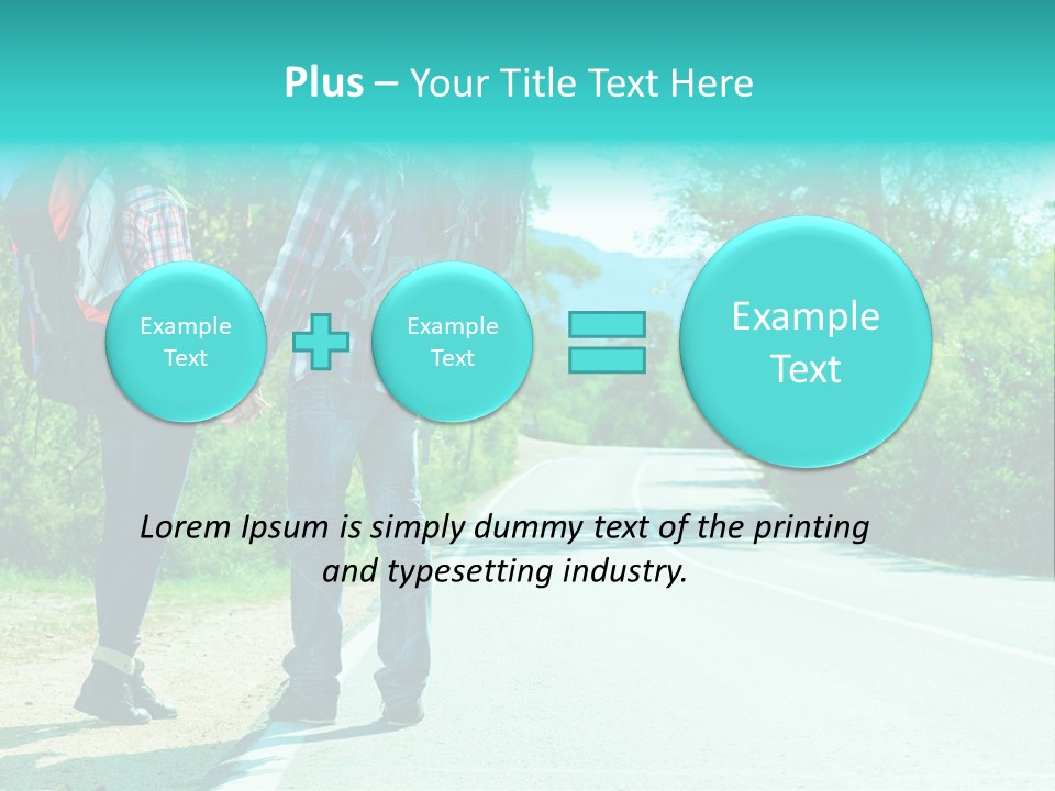 Attractive Bag Highway PowerPoint Template