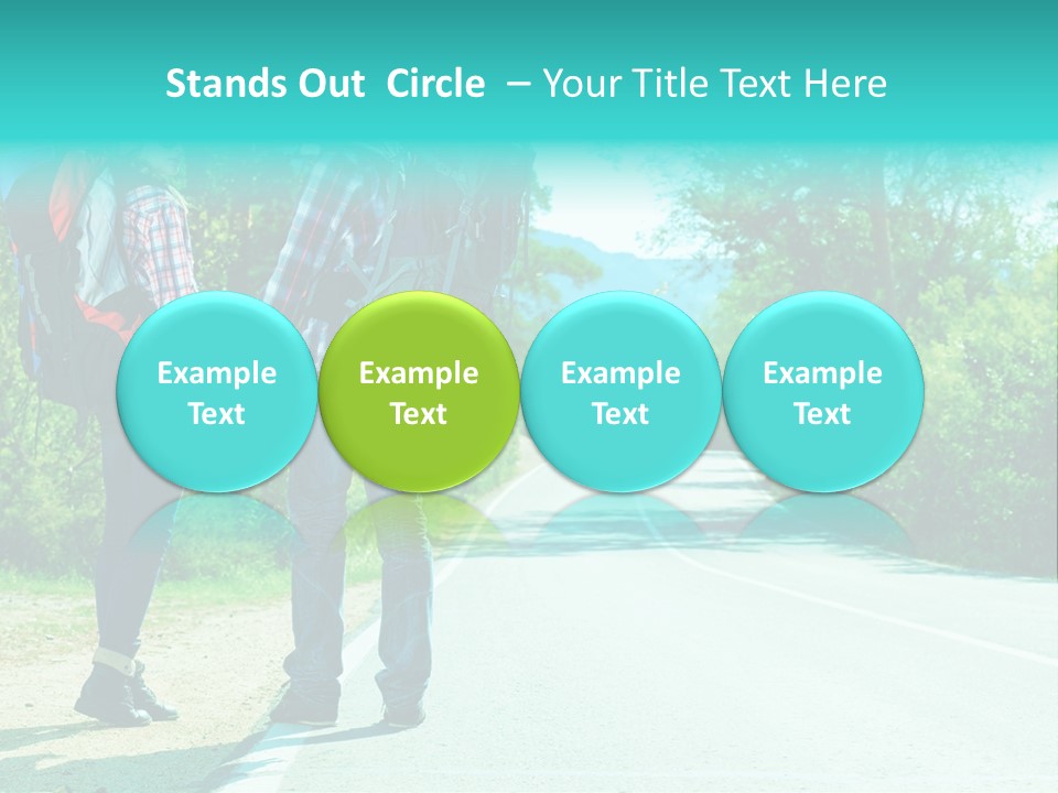 Attractive Bag Highway PowerPoint Template