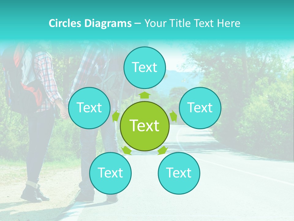 Attractive Bag Highway PowerPoint Template