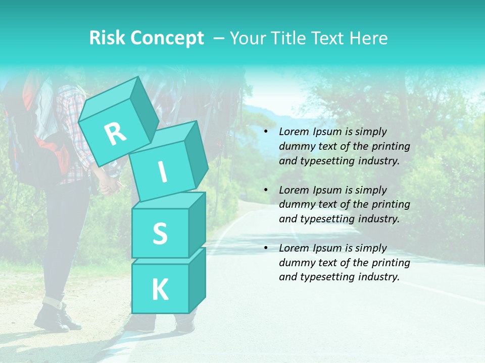 Attractive Bag Highway PowerPoint Template