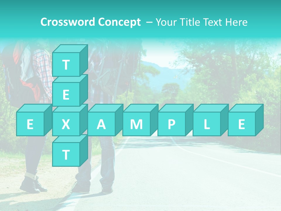 Attractive Bag Highway PowerPoint Template