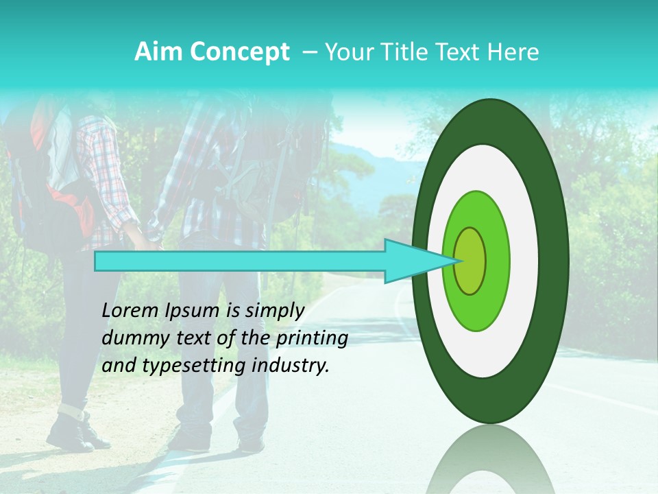 Attractive Bag Highway PowerPoint Template