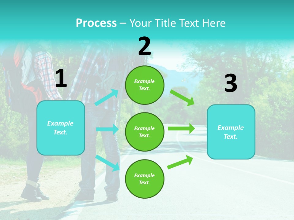 Attractive Bag Highway PowerPoint Template