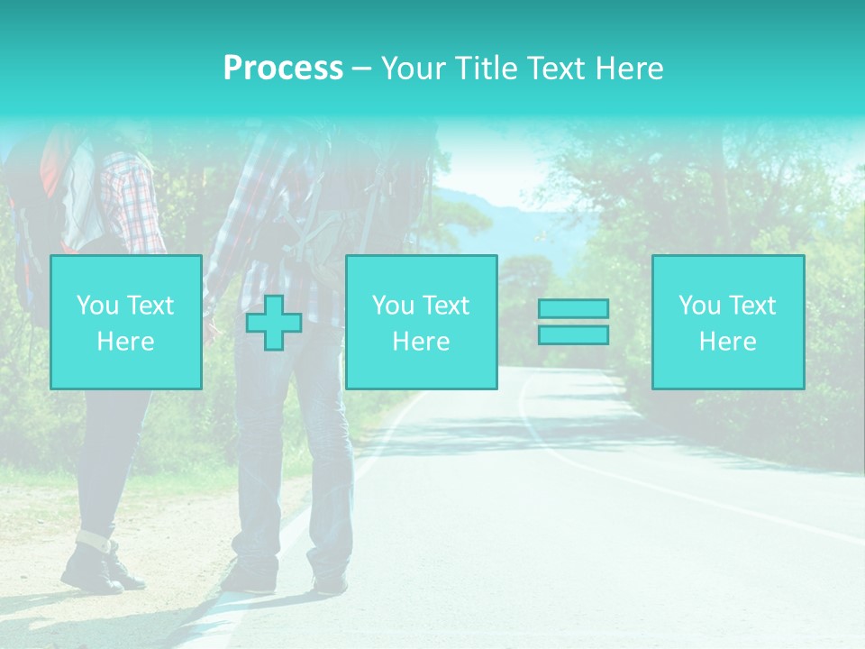 Attractive Bag Highway PowerPoint Template