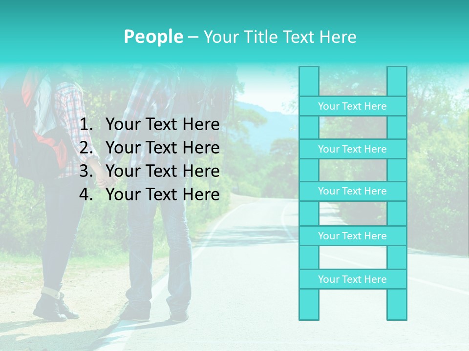 Attractive Bag Highway PowerPoint Template