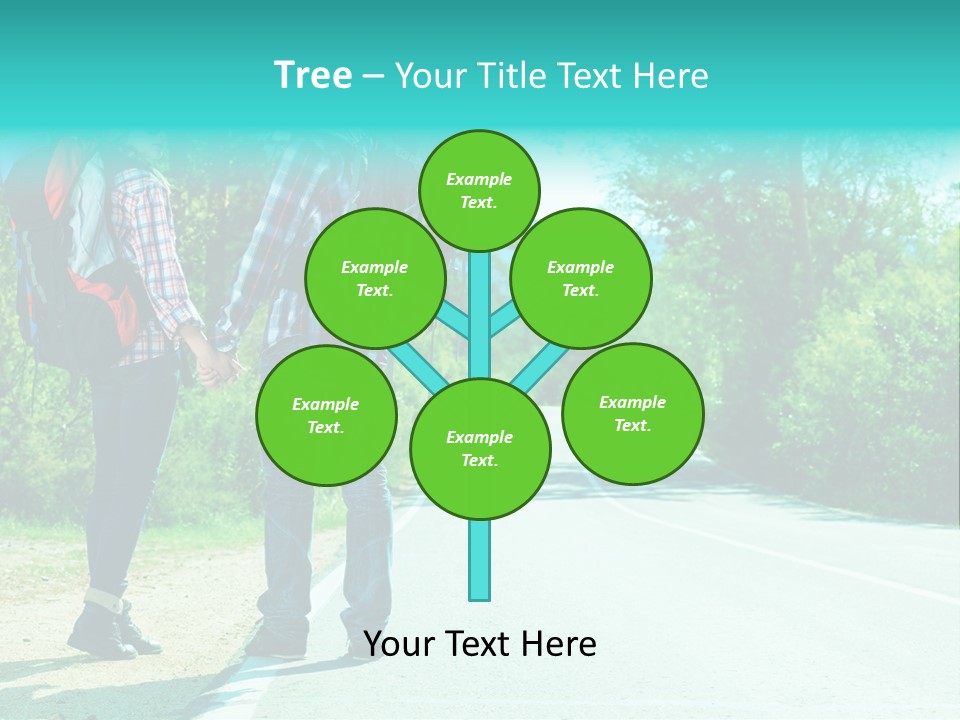 Attractive Bag Highway PowerPoint Template