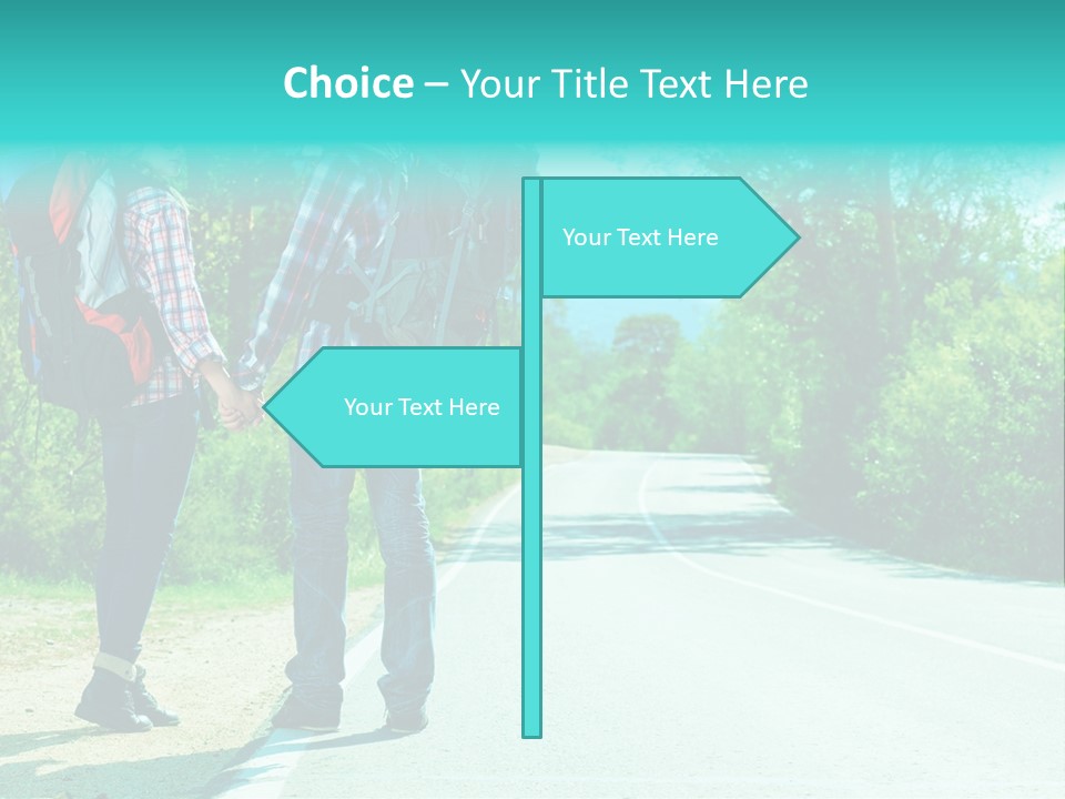 Attractive Bag Highway PowerPoint Template