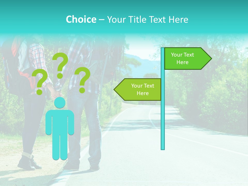 Attractive Bag Highway PowerPoint Template