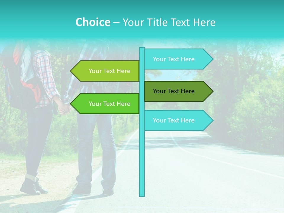 Attractive Bag Highway PowerPoint Template