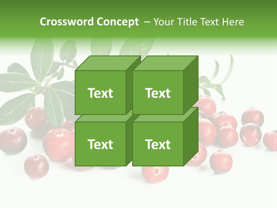Cranberry Eating Ingredient PowerPoint Template