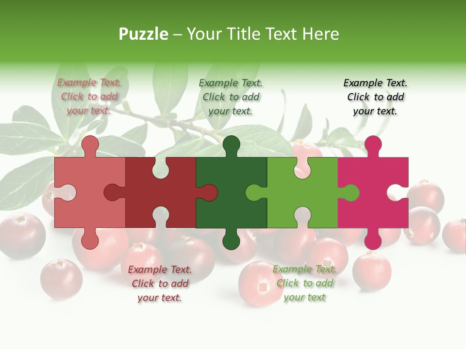 Cranberry Eating Ingredient PowerPoint Template