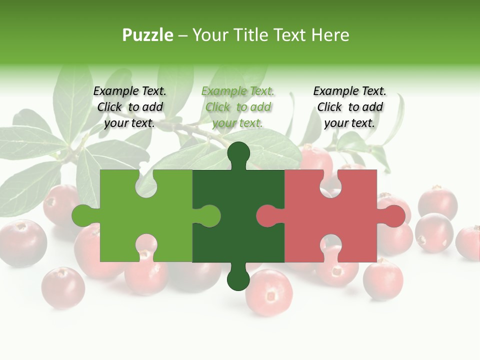 Cranberry Eating Ingredient PowerPoint Template