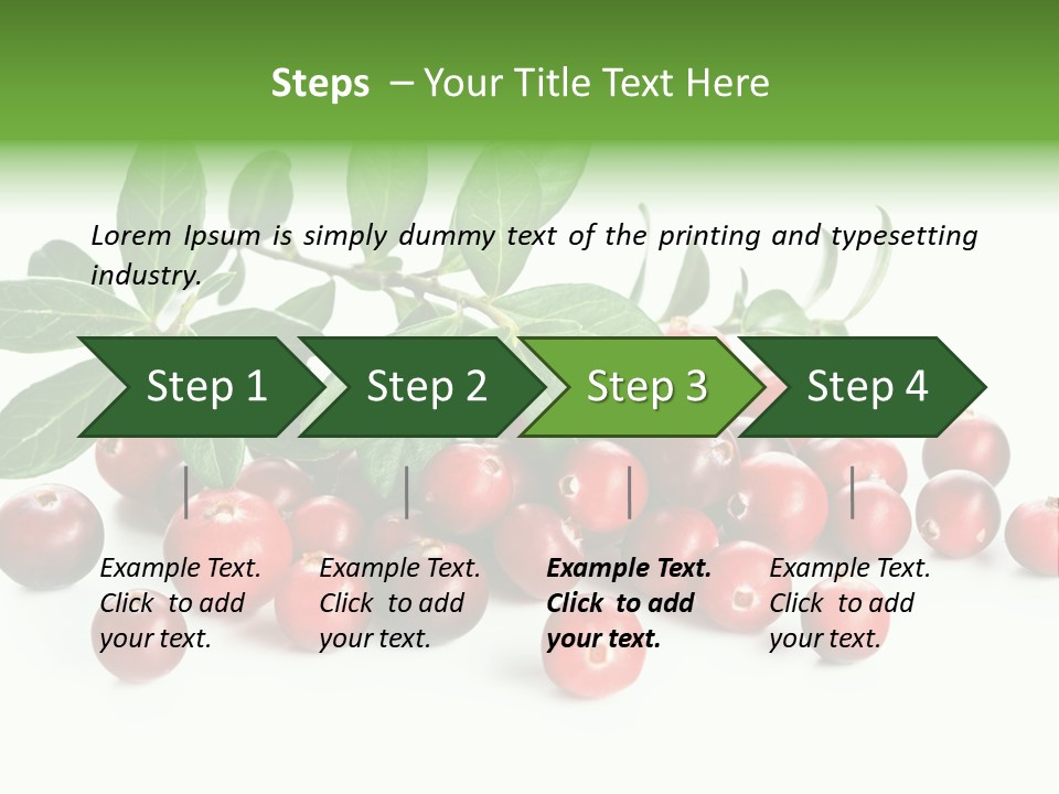 Cranberry Eating Ingredient PowerPoint Template
