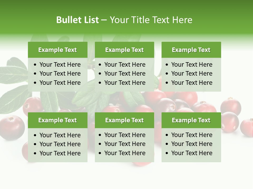 Cranberry Eating Ingredient PowerPoint Template