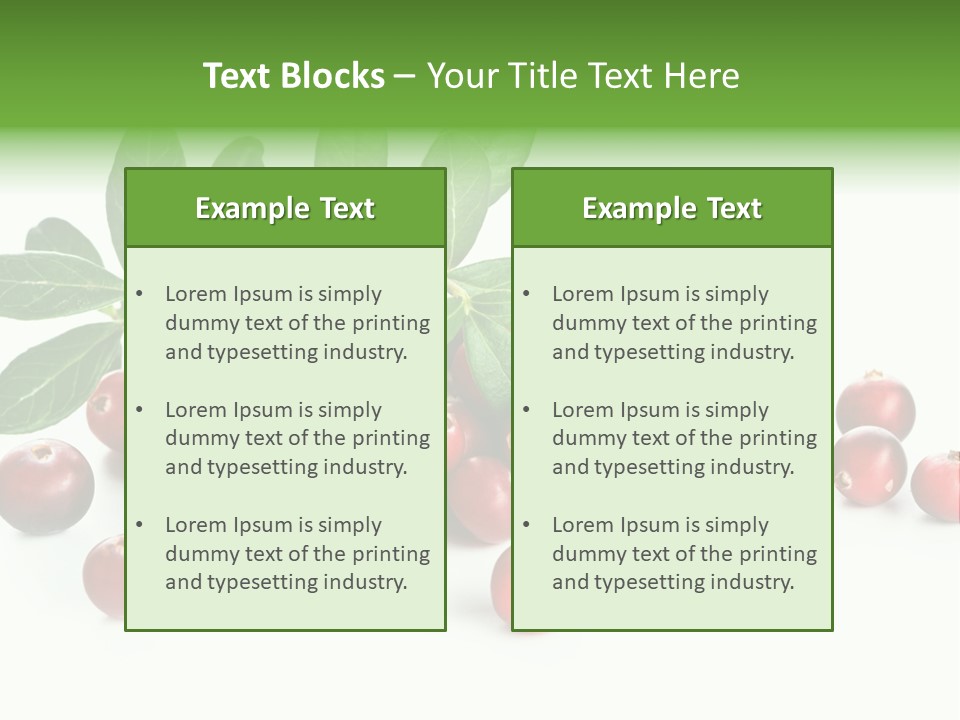 Cranberry Eating Ingredient PowerPoint Template