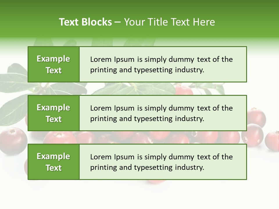 Cranberry Eating Ingredient PowerPoint Template