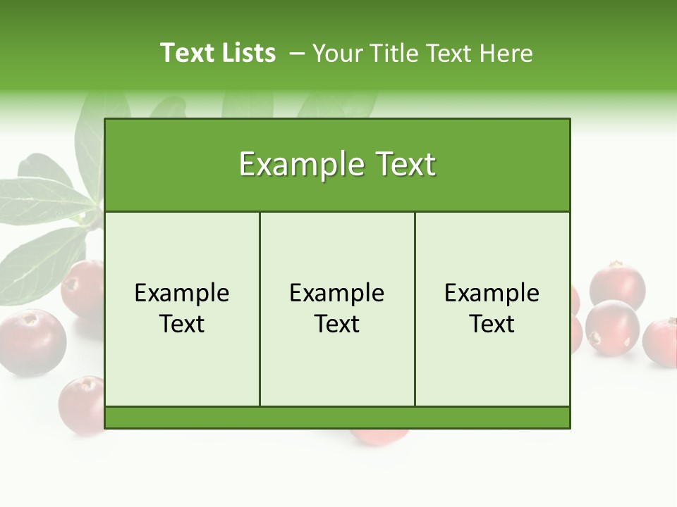Cranberry Eating Ingredient PowerPoint Template
