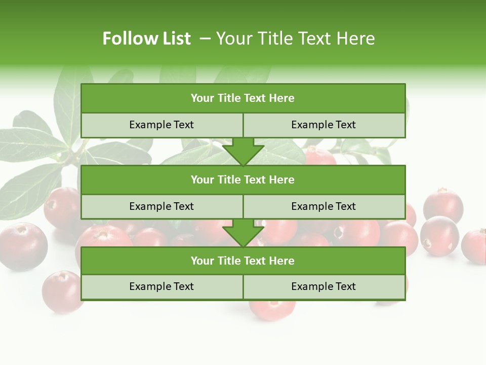 Cranberry Eating Ingredient PowerPoint Template