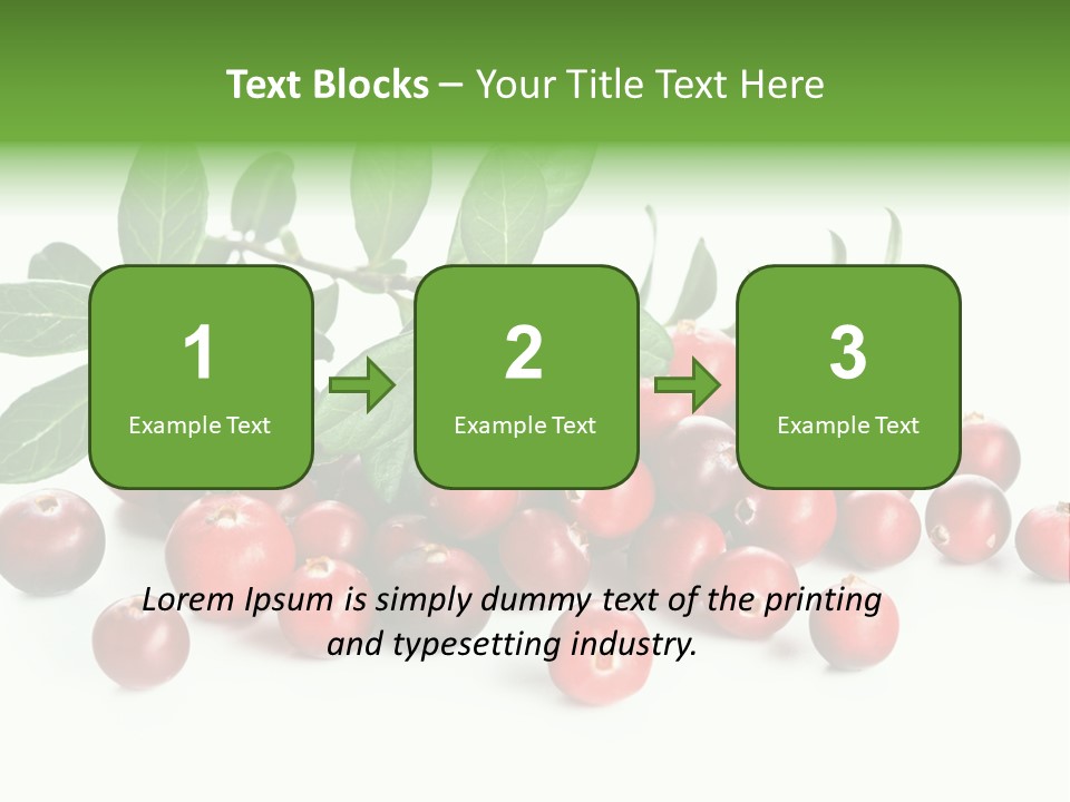 Cranberry Eating Ingredient PowerPoint Template