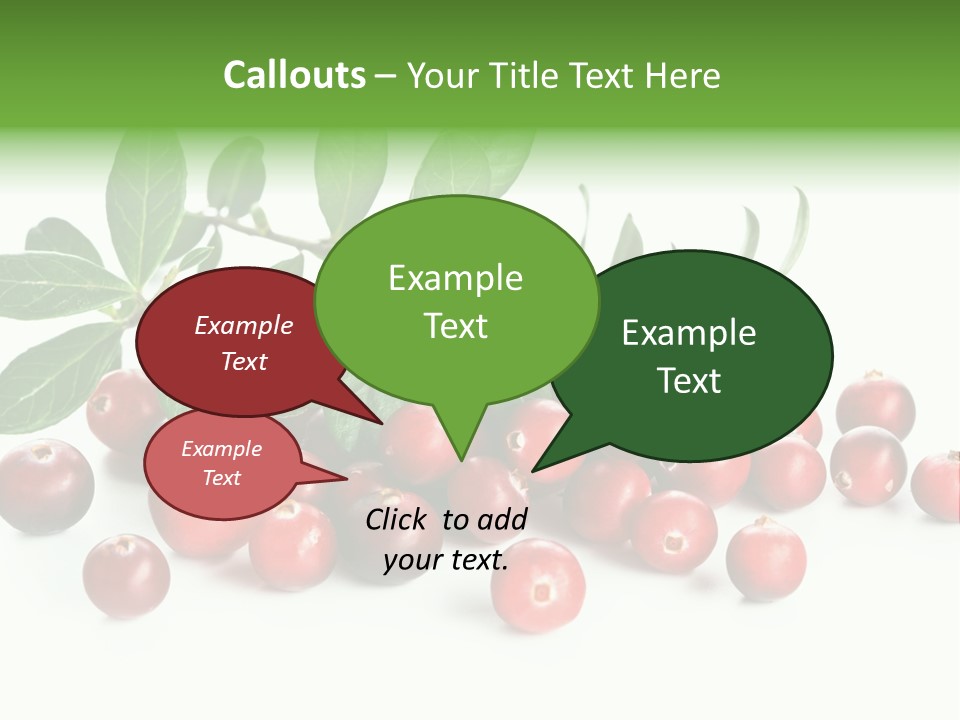 Cranberry Eating Ingredient PowerPoint Template