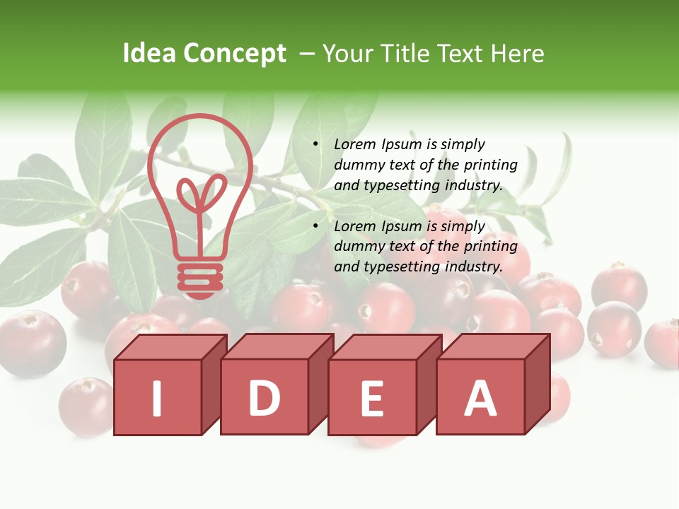 Cranberry Eating Ingredient PowerPoint Template