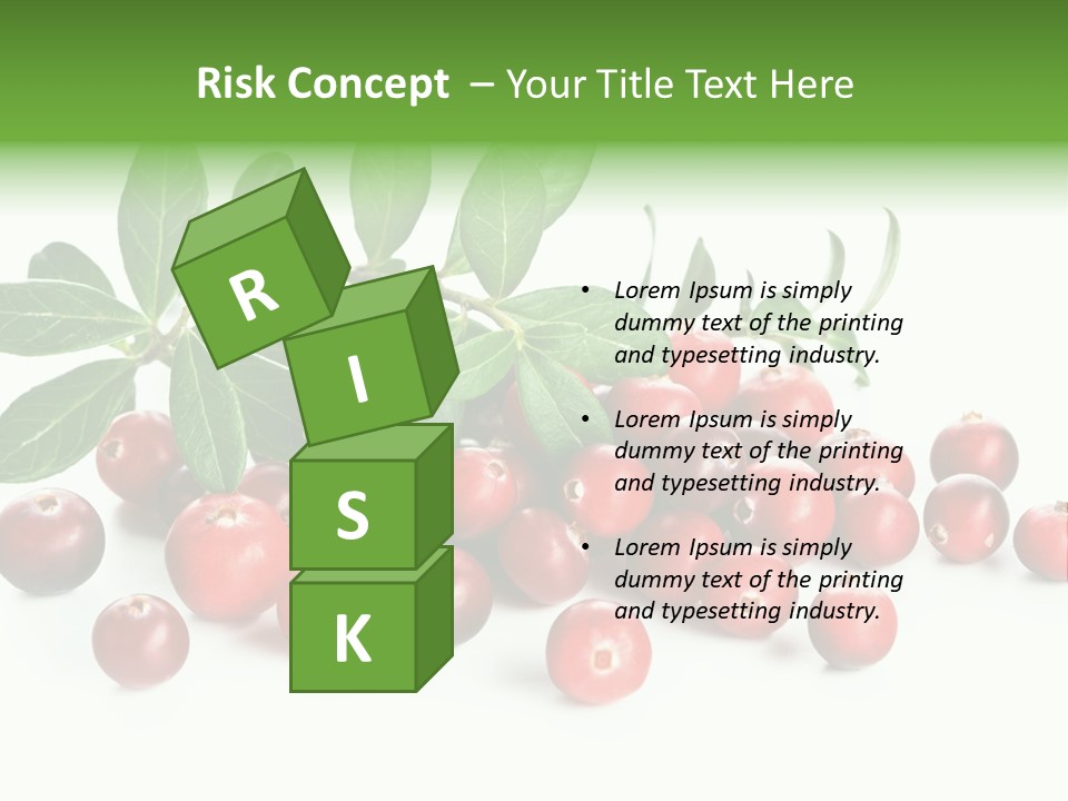 Cranberry Eating Ingredient PowerPoint Template