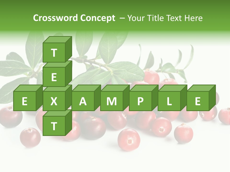 Cranberry Eating Ingredient PowerPoint Template