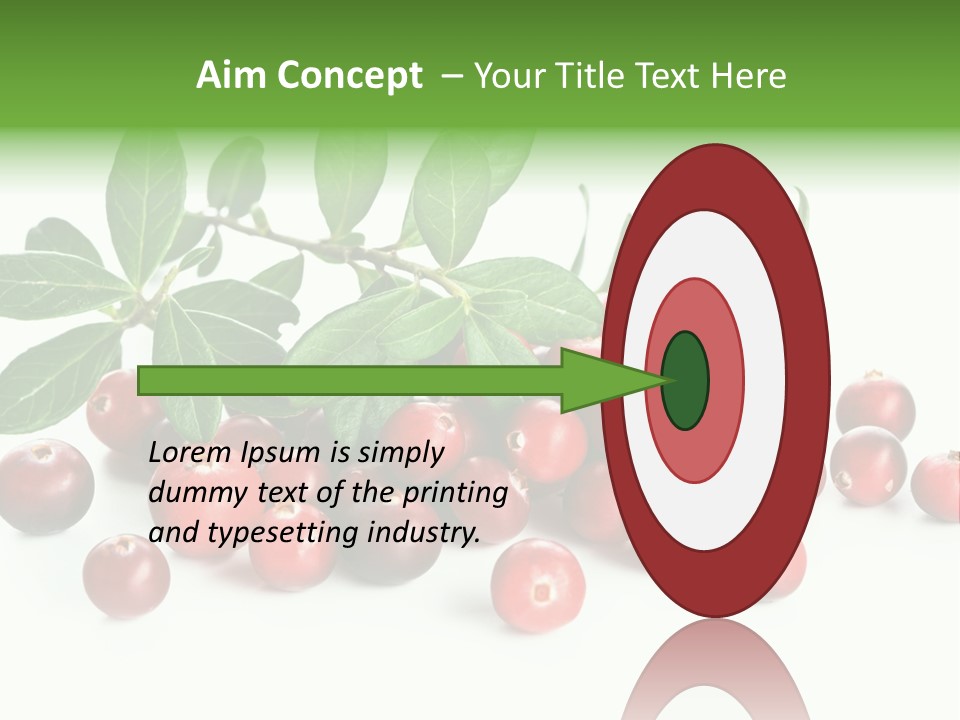 Cranberry Eating Ingredient PowerPoint Template