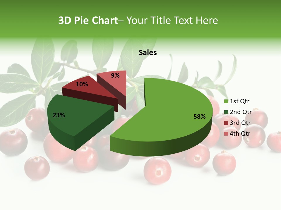 Cranberry Eating Ingredient PowerPoint Template