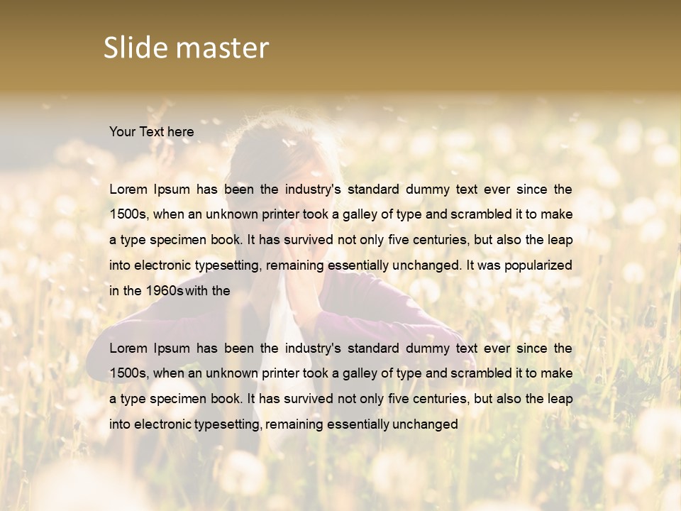 Hawkbit Allergy Happiness PowerPoint Template