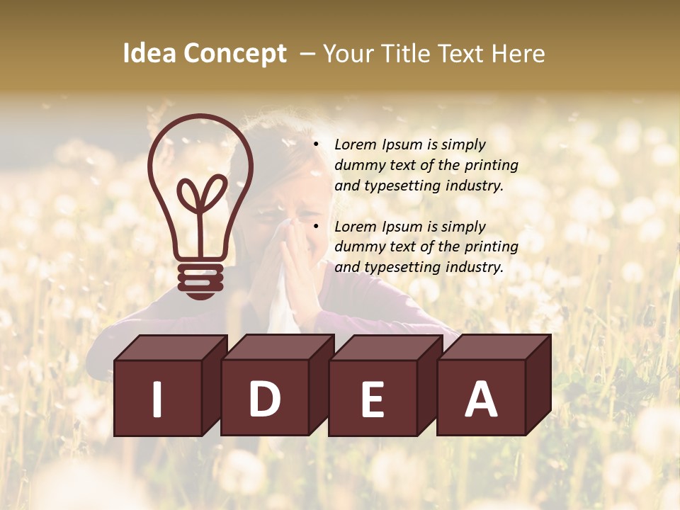 Hawkbit Allergy Happiness PowerPoint Template