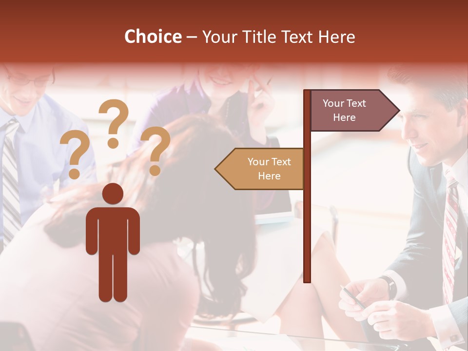 Desk Knowhow Businessman PowerPoint Template