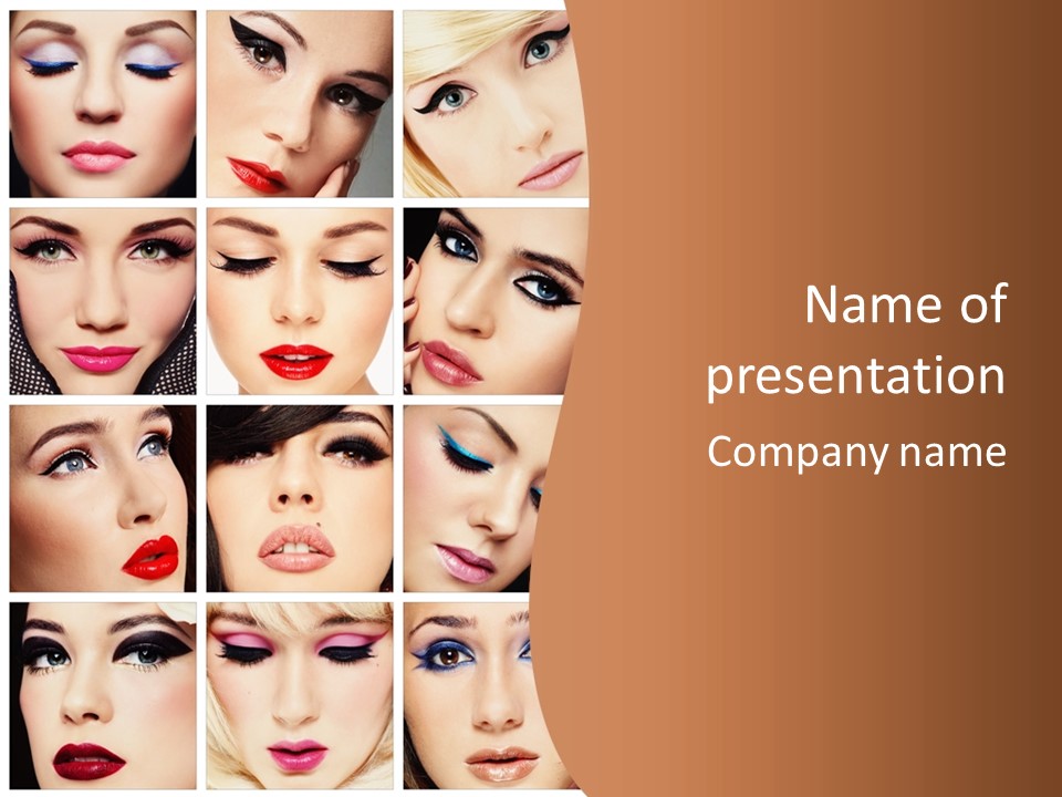 Face Attractive Fashion PowerPoint Template