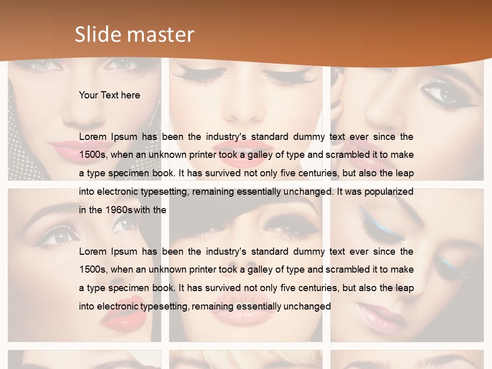 Face Attractive Fashion PowerPoint Template