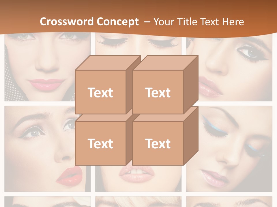 Face Attractive Fashion PowerPoint Template