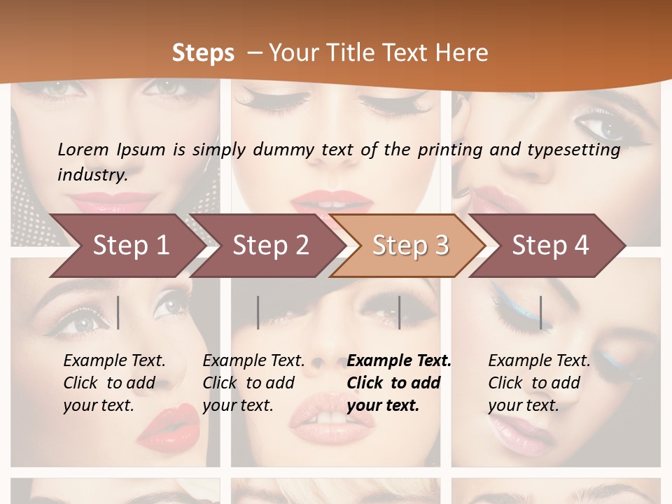 Face Attractive Fashion PowerPoint Template